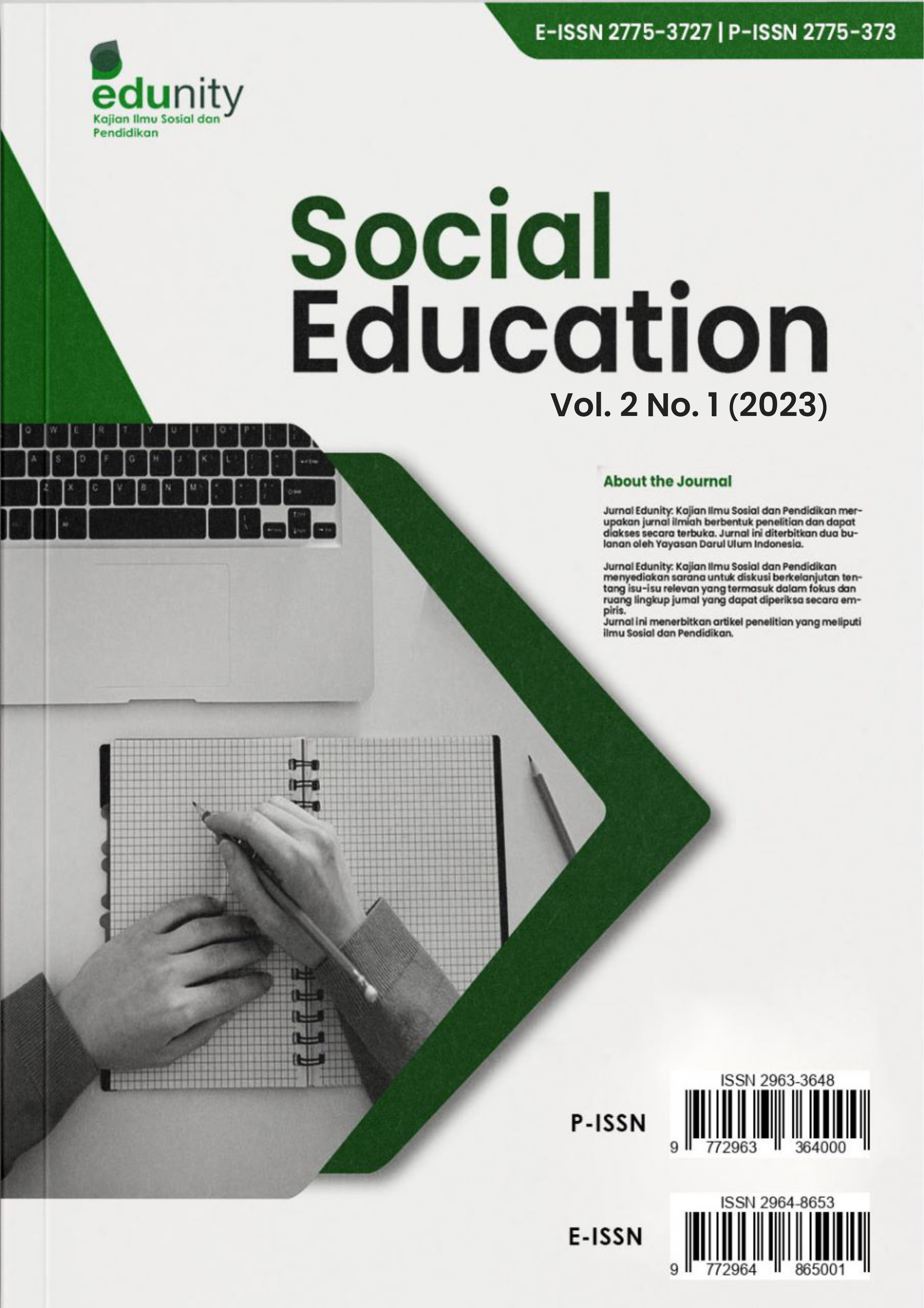 					View Vol. 2 No. 1 (2023): Edunity : Social and Educational Studies
				